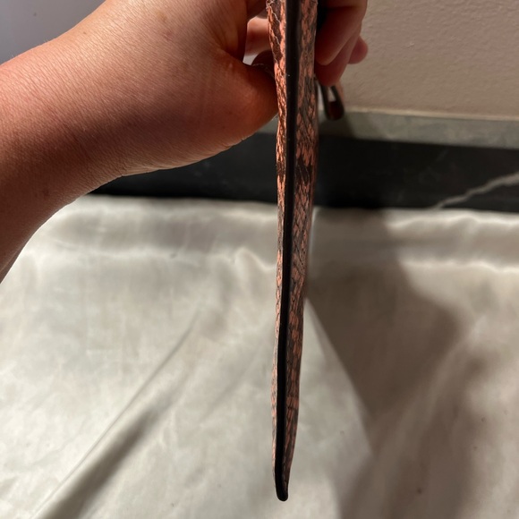 Michael Kors Red Snake Print Clutch - Picture 5 of 8